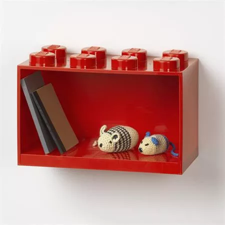Polc, LEGO "Brick 2x4", piros