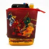 Tolltartó, cipzáras, pop-up, LEGO "Ninjago Dragon Power", piros-sárga-mintás