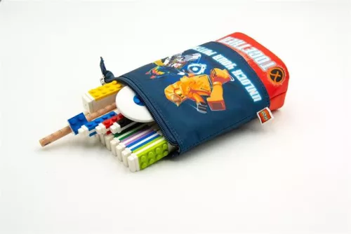 Tolltartó, cipzáras, pop-up, LEGO "Ninjago Together", kék-piros-mintás
