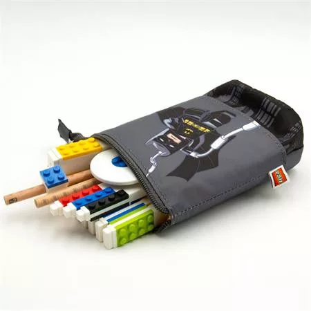 Tolltartó, cipzáras, pop-up, LEGO "Super Heroes Batman", szürke-mintás