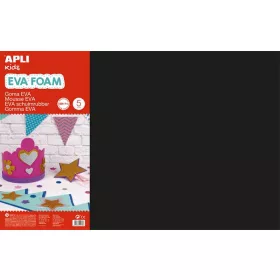   Moosgumi, 400x600 mm, APLI Kids "Eva Sheets", fekete