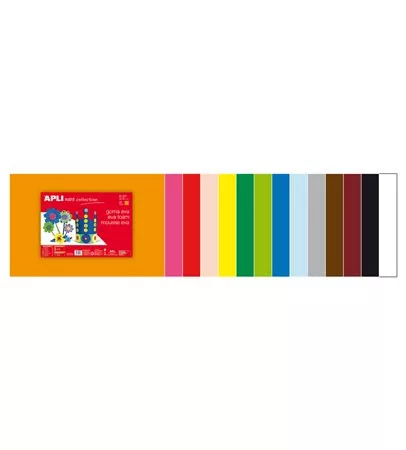 Moosgumi, 400x600 mm, APLI Kids "Eva Sheets", fekete