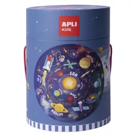   Puzzle, kör alakú, 48 darabos, APLI Kids "Circular Puzzle", csillagrendszer