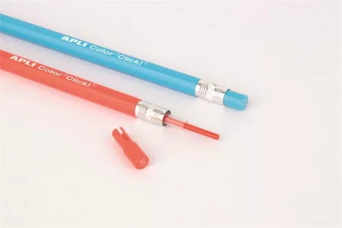 Színes töltőceruza készlet, APLI "Color Click", 12 különböző szín