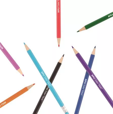 Színes töltőceruza készlet, APLI "Color Click", 12 különböző szín
