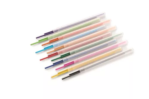 Utántöltő színes töltőceruza készlethez, APLI "Color Click", 24 db, 12 szín