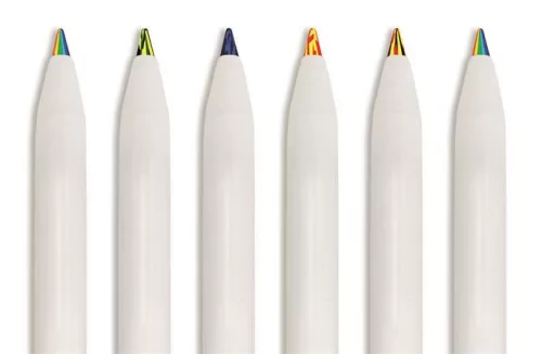 Színes töltőceruza készlet, display, többszínű írásvonal, APLI "Color Click Mix"