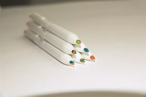 Színes töltőceruza készlet, display, többszínű írásvonal, APLI "Color Click Mix"