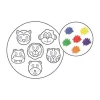Zsírkréta, állat formájú, APLI Kids "Paint & fun", 6 különböző szín