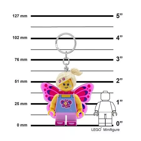 Kulcstartó, LED világítással, LEGO "Butterfly Girl"