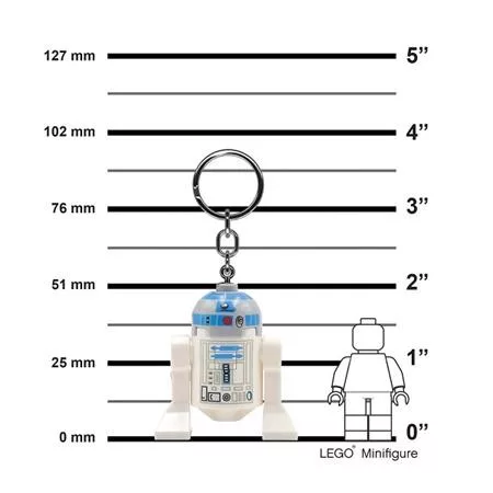 Kulcstartó, LED világítással, LEGO "Star Wars R2D2"