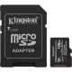 Memóriakártya, microSDXC, 128GB, C10/UHS-I/U1/V10/A1, Gen3, adapter, KINGSTON "Canvas Select Plus"