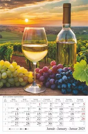 Naptár, fali, CSG "Borvidék"