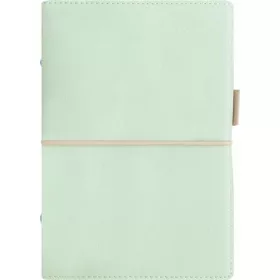   Kalendárium, gyűrűs, betétlapokkal, pocket méret, FILOFAX, "Domino" Soft", pasztellzöld