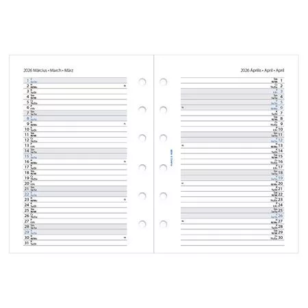 Kalendárium betét, tervező, heti, pocket (S) méret, FILOFAX, 2026