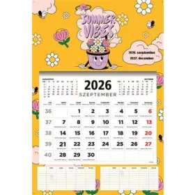   Naptár, fali, diák, 2026/2027 tanév, TOPTIMER, "Summer"