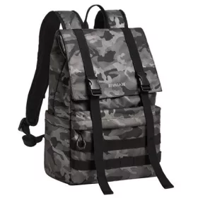   Notebook hátizsák, 15,6", rolltop, 15L, RIVACASE "7621 Sherwood", szürke-terepminta