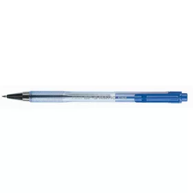  Golyóstoll, 0,27 mm, nyomógombos, átlátszó tolltest, PILOT "BP-S Matic", kék