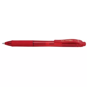   Zseléstoll, 0,35 mm, nyomógombos, PENTEL "EnerGelX BL107", piros