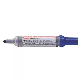   Táblamarker, 6 mm,  kúpos hegy, PENTEL "Easyflo", kék