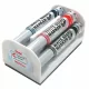 Táblamarker készlet, 6 mm, kúpos hegy, PENTEL "Maxiflo", 4 különböző szín