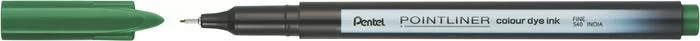 Tűfilc, 0,4 mm, PENTEL "Pointliner", fenyőzöld