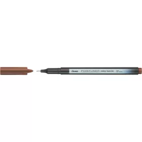 Tűfilc, 0,4 mm, PENTEL "Pointliner", dióbarna