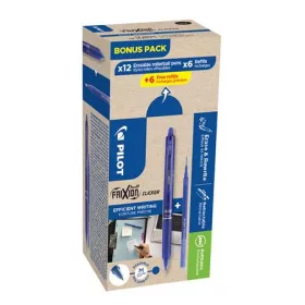   Rollertoll, 0,35 mm, törölhető, nyomógombos, PILOT "Frixion Clicker, Bonus Pack", kék + betét