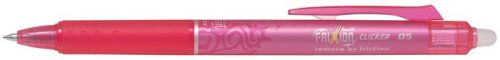 Rollertoll, 0,25 mm, törölhető, nyomógombos, PILOT "Frixion Clicker", rózsaszín