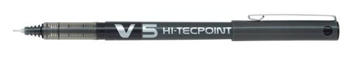 Rollertoll, 0,3 mm, tűhegyű, kupakos, PILOT "Hi-Tecpoint V5", fekete