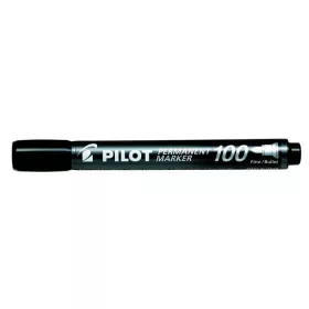   Alkoholos marker, 1 mm, kúpos, PILOT "Permanent Marker 100", fekete