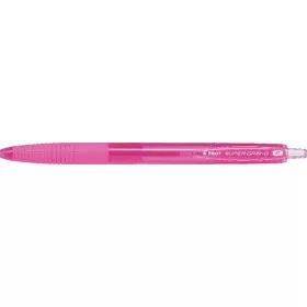  Golyóstoll, 0,22 mm, nyomógombos, PILOT "Super Grip G", rózsaszín