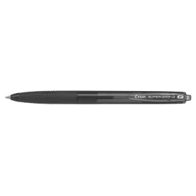   Golyóstoll, 0,22 mm, nyomógombos, PILOT "Super Grip G", fekete