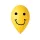 Léggömb, 30 cm, smiley, sárga
