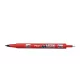 Alkoholos marker, 0,8/2 mm, kétvégű, PILOT "Twin", piros