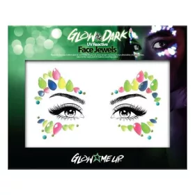   Arc ékszer készlet, öntapadó, UV fényben fluoreszkáló, "Glow in the dark", neon színek