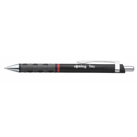   Golyóstoll, 0,8 mm, nyomógombos, fekete tolltest, ROTRING "Tikky", kék