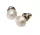 Fülbevaló, félgömb, gyöngyházfehér SWAROVSKI® gyöngyből, 8mm, ART CRYSTELLA®