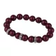 Karkötő, bíborlila SWAROVSKI® gyöngyből, fehér rondella kristállyal, 10mm, ART CRYSTELLA® M