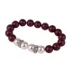 Karkötő, bíborlila-fehér SWAROVSKI® gyöngyből, fehér rondella kristállyal, 10mm, ART CRYSTELLA® M