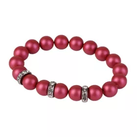   Karkötő, fénylő eper SWAROVSKI®gyöngyből, fehér rondella kristállyal, 10mm, ART CRYSTELLA® M