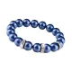 Karkötő, sötétkék SWAROVSKI® gyöngyből, fehér rondella kristállyal, 10mm, ART CRYSTELLA® M