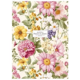   Füzet, tűzött, A4, vonalas, 80 lap, SHKOLYARYK "Flowers and plants", vegyes