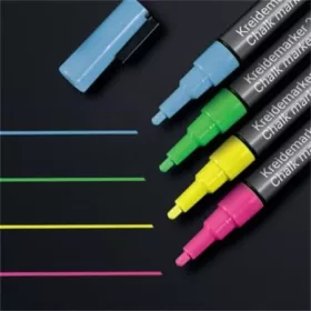   Folyékony krétamarker készlet, kúpos hegy, 1-2 mm SIGEL, 4 különböző szín
