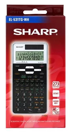 Számológép, tudományos, 273 funkció, SHARP "EL-531", fehér