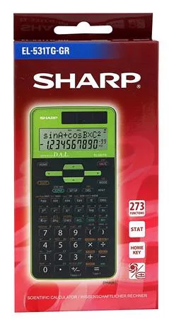Számológép, tudományos, 273 funkció, SHARP "EL-531", zöld