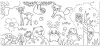 Színező tekercs, öntapadó, 31x355 cm, STICK N, erdei állatok