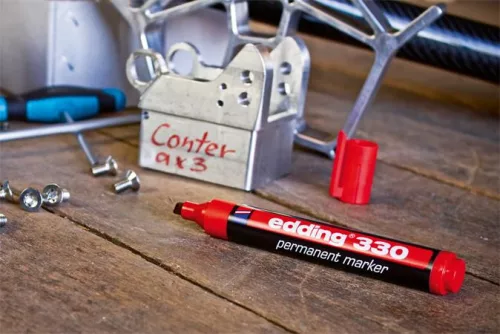 Alkoholos marker, 1-5 mm, vágott, EDDING "330", kék