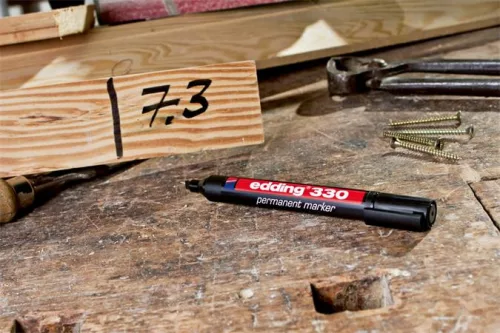 Alkoholos marker, 1-5 mm, vágott, EDDING "330", zöld