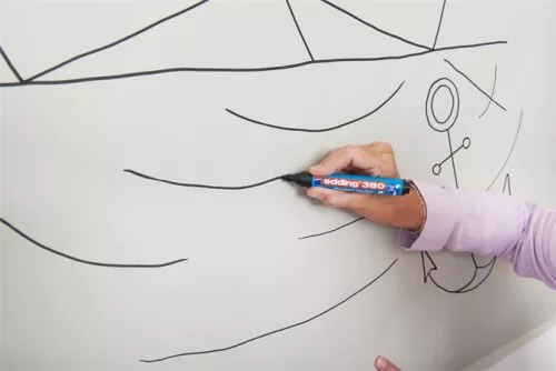 Flipchart marker, 1,5-3 mm, kúpos, EDDING "380", piros